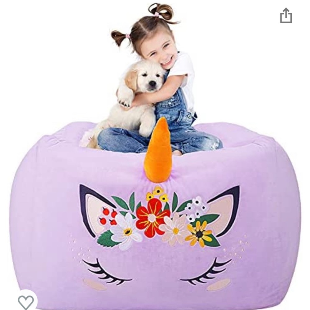 Abliss unicorn stuff animal storage bean bag